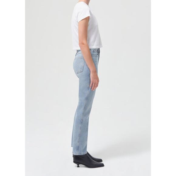 Agolde A095-1141 Pinch Waist High Rise Kick Jeans Riptide Blue Size 28 NWT - Picture 5 of 12